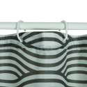 Rideau de douche Polyester WAVE 180x200cm QUALITÉ PREMIUM Gris - Anneaux inclus MSV MSV