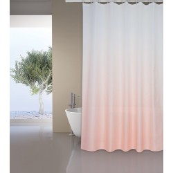 Rideau de douche Polyester SUGAR 180x200cm Rose Pastel - Anneaux inclus MSV MSV