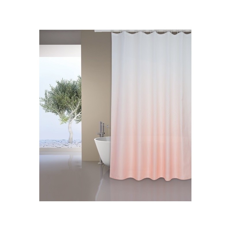 MSV Tenda doccia in Poliestere SUGAR 180x200cm Rosa Pastello - Anelli inclusi MSV