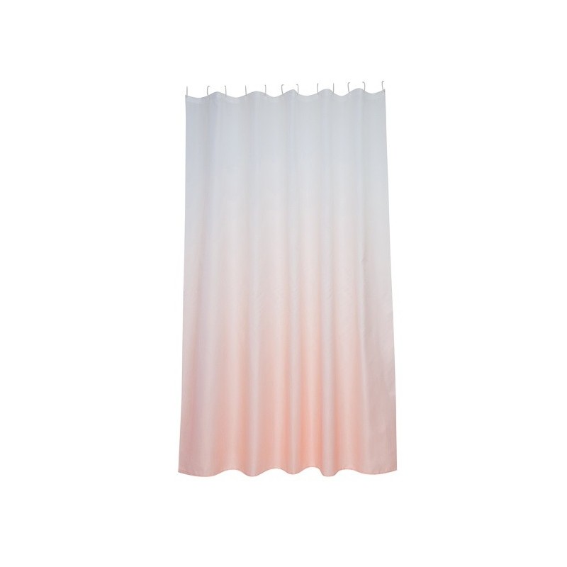 MSV Duschvorhang Polyester- SUGAR 180x200cm Pastellrosa - Ringe inklusive MSV
