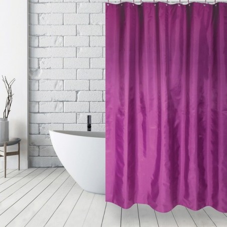 Rideau de douche Polyester 180x200cm Violet - Anneaux inclus MSV MSV