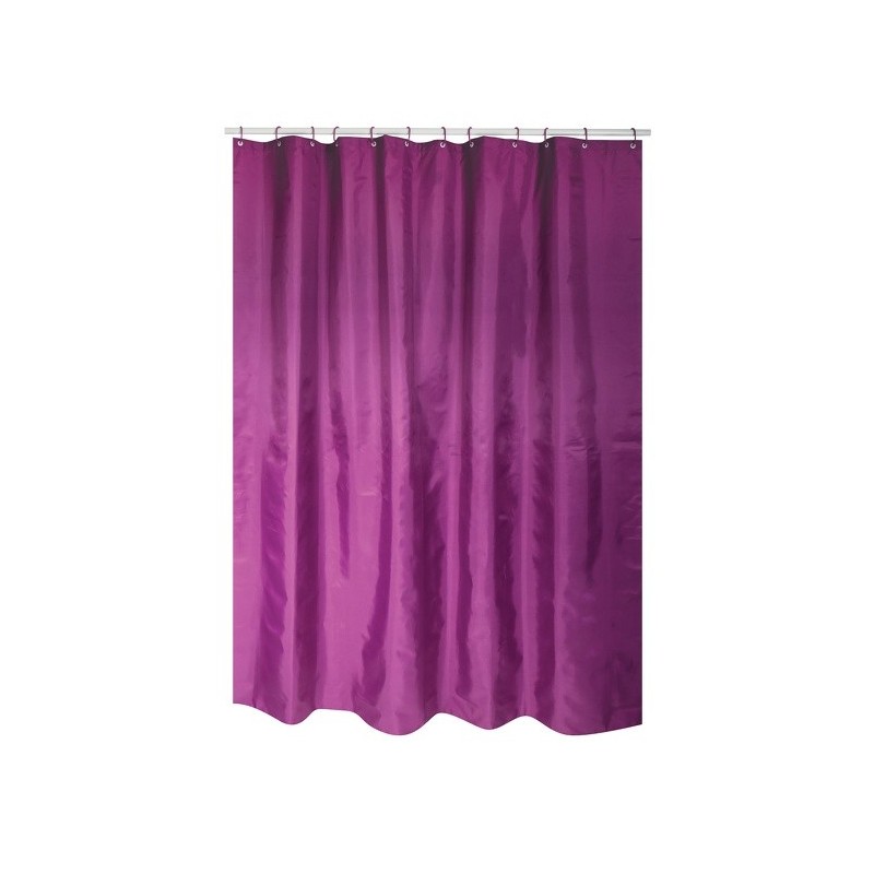 MSV Shower curtain Polyester 180x200cm Purple - Rings included MSV