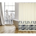 MSV Shower curtain Polyester ZANZIBAR 180x200cm PREMIUM QUALITY - Rings included MSV
