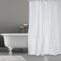 Rideau de douche Polyester 240x200cm Blanc - Anneaux inclus MSV MSV