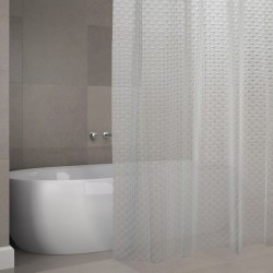 MSV Tenda doccia EVA BOMBAY 180x200cm QUALITÀ PREMIUM Trasparente - Anelli inclusi MSV