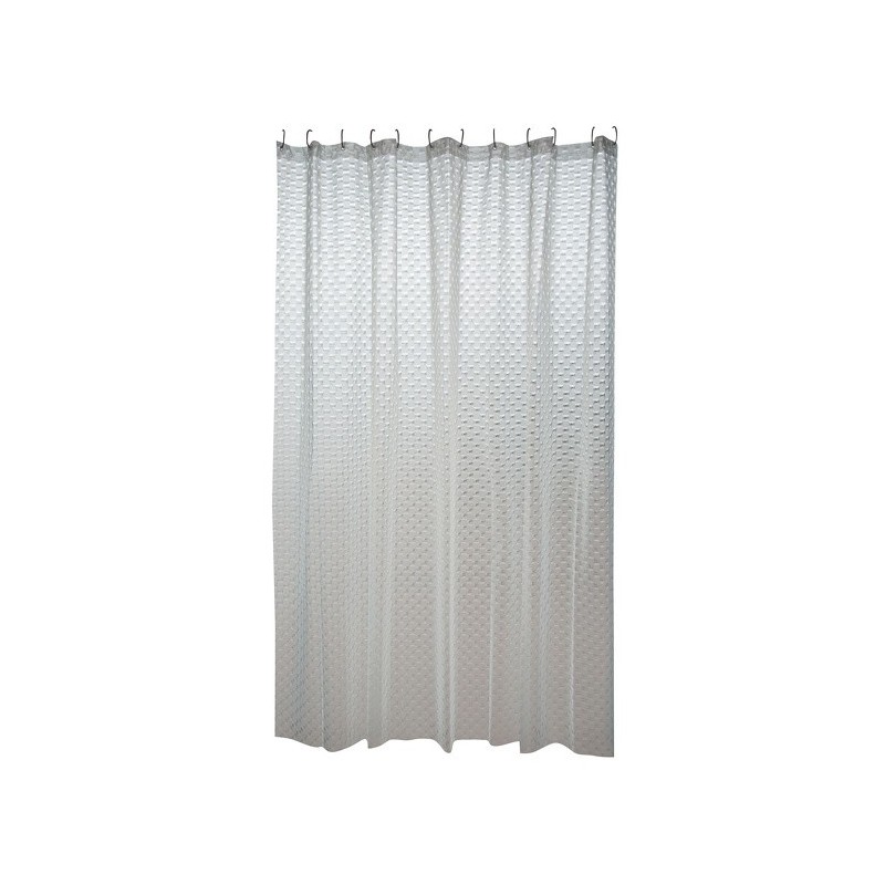 MSV Tenda doccia EVA BOMBAY 180x200cm QUALITÀ PREMIUM Trasparente - Anelli inclusi MSV