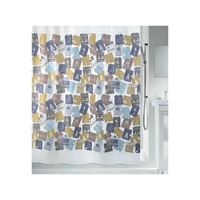 Spirella Tenda doccia TRAVEL Poliestere 180x200cm Multicolore Spirella