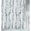 Spirella Cortina de ducha Poliéster MADERA 120x200cm Blanco y Negro Spirella