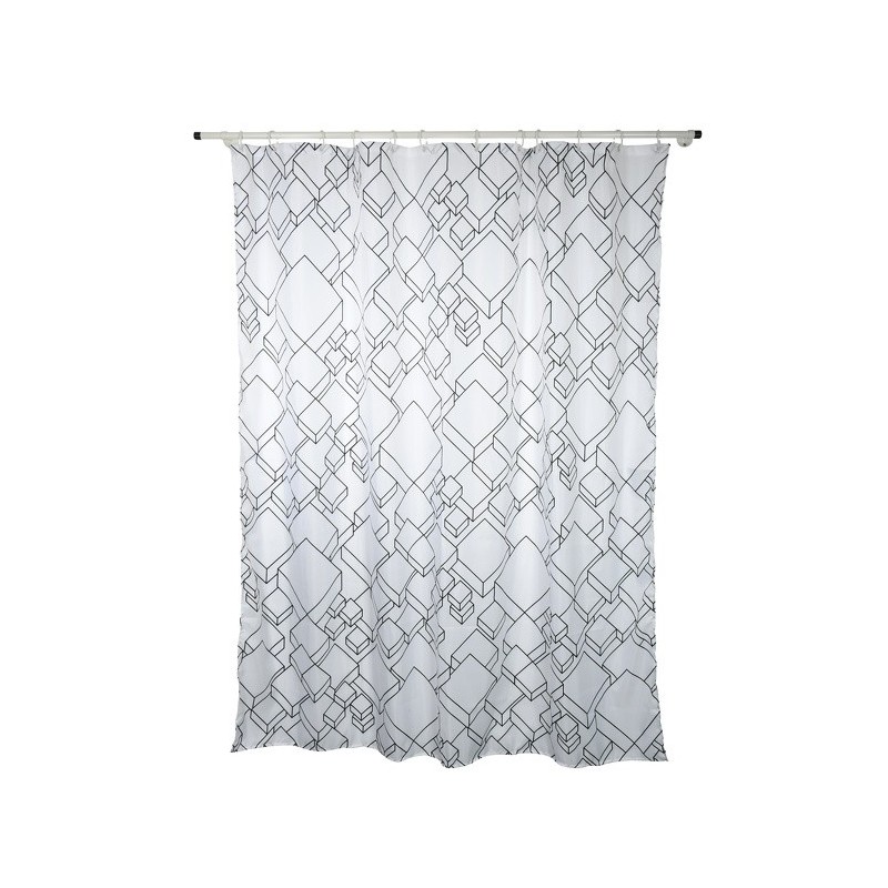 Rideau de douche Polyester PEER 180x200cm Blanc Spirella Spirella