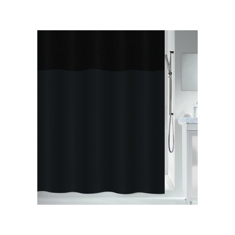 spirella Rideau de douche Polyester URBANKO 180x200cm Noir Spirella
