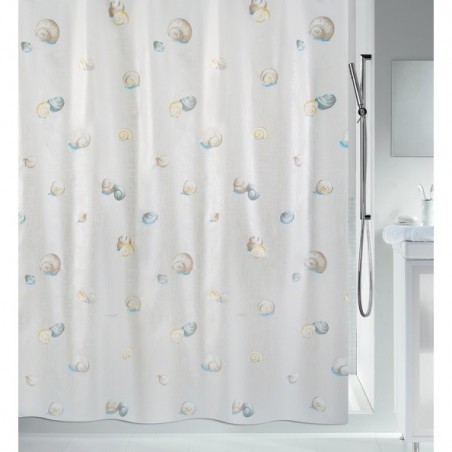 Spirella Cortina de ducha SNAIL Poliéster 180x180 cm Beige Spirella