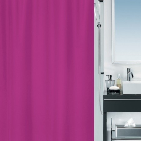 Rideau de douche Polyester ALEA 180x200cm Rose Spirella Spirella