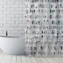 Rideau de douche Polyester GRAPHIC DESIGN 180x180cm Multicolor - Anneaux inclus MSV MSV