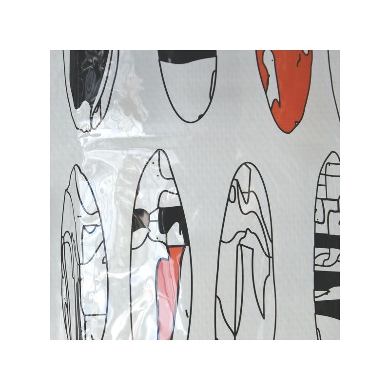 MSV Duschvorhang GRAPHIC DESIGN aus Polyester, 180 x 180 cm, mehrfarbig  Ringe inklusive MSV