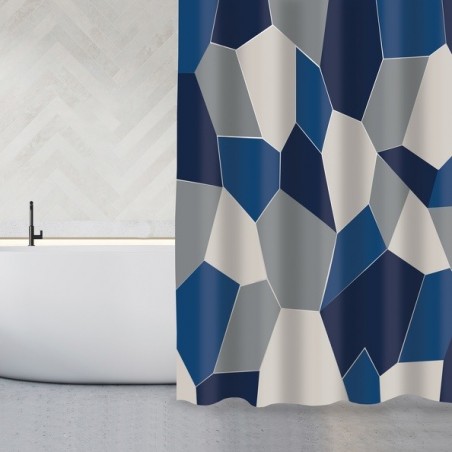 MSV Shower curtain Polyester ORIGAMI 180x200cm Blue MSV
