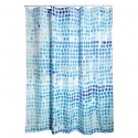MSV Tenda doccia Poliestere ACQUERELLO 180x200cm Blu & Bianco - Anelli inclusi MSV