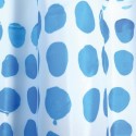 MSV Duschvorhang Polyester WATERCOLOR 180x200cm Blau & Weiß - Ringe inklusive MSV
