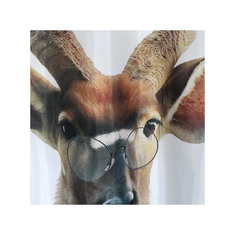 MSV Shower curtain Polyester NYALA 180x200cm - Rings included MSV