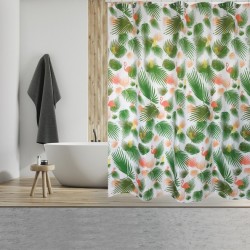 MSV Shower curtain AMAZONIA Polyester 180x200cm PREMIUM QUALITY Multiclor - Rings included