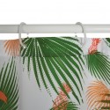 MSV Cortina de ducha Poliéster AMAZONIA 180x200cm CALIDAD PREMIUM Multicolor - Anillas incluidas MSV