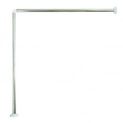 MSV barra per tenda doccia angolare da fissare 80x80cm Acciaio inox MSV