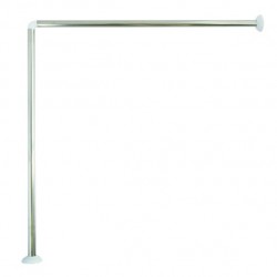 MSV Rod bar for corner shower curtain to fix 80x80cm Stainless steel