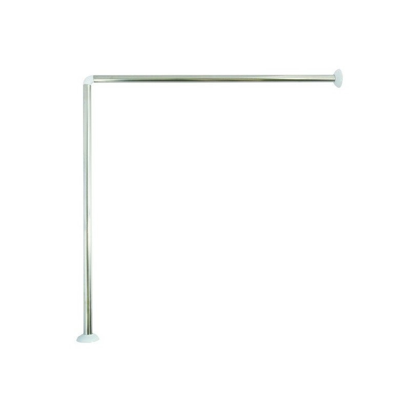 MSV Rod bar for corner shower curtain to fix 80x80cm Stainless steel MSV