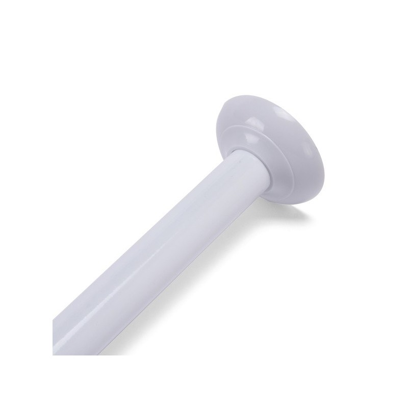 MSV Curved shower curtain rod bar to be fixed in aluminum 80x80cm White MSV