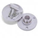 Barre tringle pour rideau de douche Incurvée à fixer en Alu 80x80cm Blanc MSV MSV