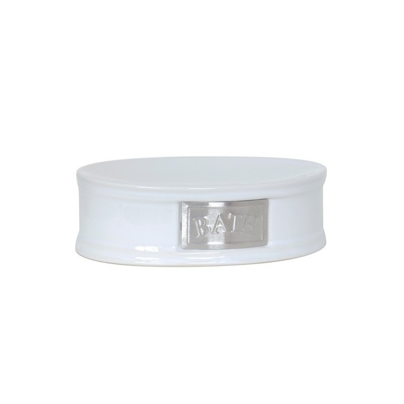 Porte Savon Céramique ADELAIDE Blanc MSV MSV