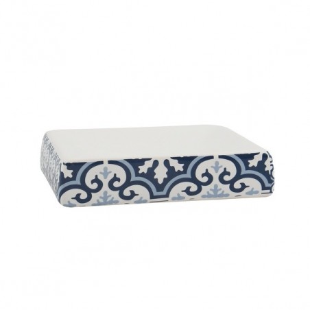 MSV Porte Savon Céramique AMADORA Bleu & Blanc MSV