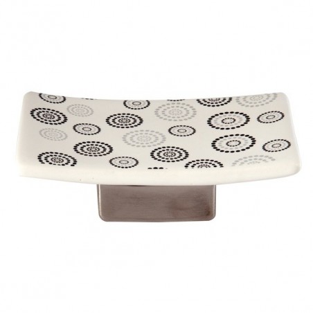 Porte Savon Céramique DOTS Gris & Blanc MSV MSV