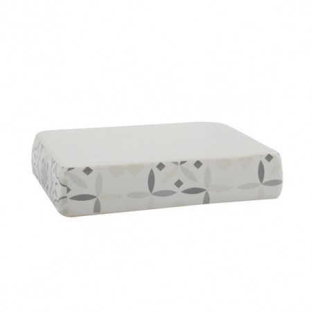 Porte Savon Céramique EVORA Gris & Blanc MSV MSV