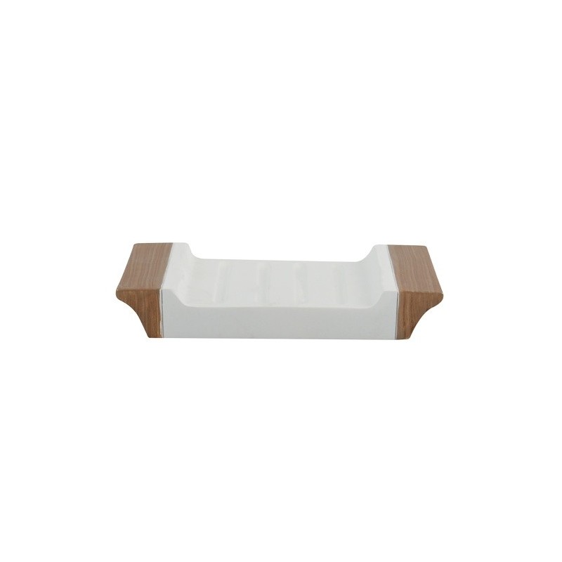 Porte Savon Polyrésine FJORA Beige & Blanc MSV MSV