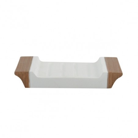 Porte Savon Polyrésine FJORA Beige & Blanc MSV MSV