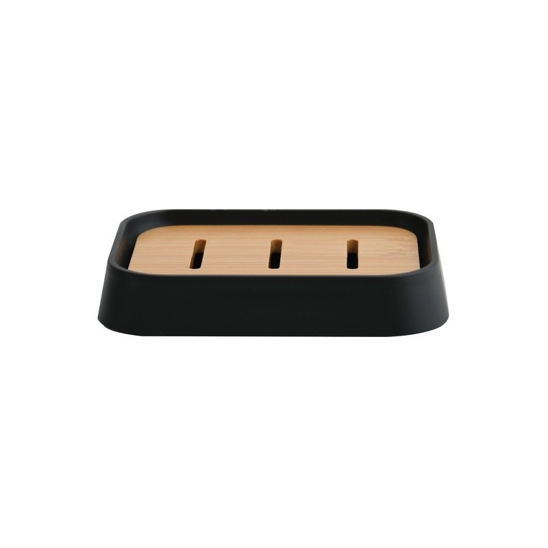 spirella Porte savon PS & Bambou KAMLA Noir mat MSV