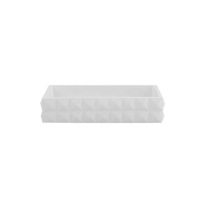spirella Porte Savon Polyrésine Kubik Blanc MSV