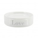 Porte Savon Céramique LOVE Blanc MSV MSV