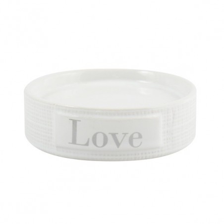 Porte Savon Céramique LOVE Blanc MSV MSV
