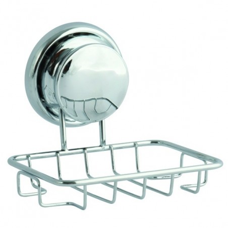 Porte Savon avec Mega Ventouse Acier chromé Gris MSV MSV