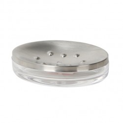 Porte Savon PS & Inox PAPEETE Transparent & Gris MSV MSV