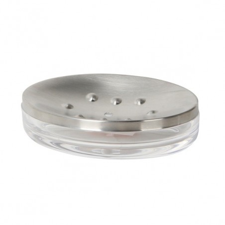 Porte Savon PS & Inox PAPEETE Transparent & Gris MSV MSV