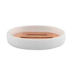 Porte Savon PS PRETTY Cuivré & Blanc MSV MSV