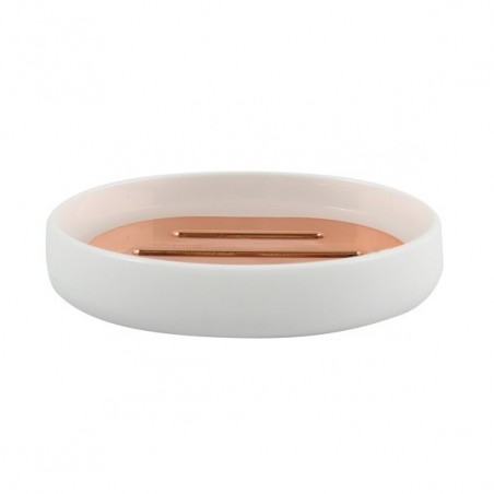 Porte Savon PS PRETTY Cuivré & Blanc MSV MSV