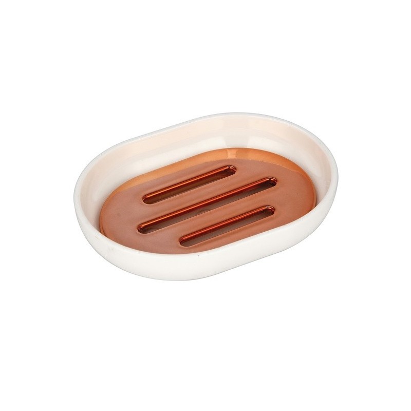 MSV Porte Savon PS PRETTY Cuivré & Blanc MSV