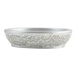 Porte Savon Polyrésine SCARLETT Argent MSV MSV