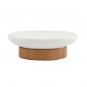 Porte Savon Céramique & Bambou TALLINN Blanc MSV MSV