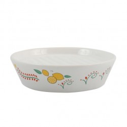 Porte Savon Céramique TEQUILA Blanc & Jaune MSV MSV