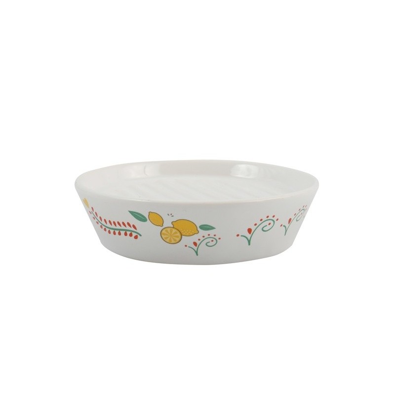 Porte Savon Céramique TEQUILA Blanc & Jaune MSV MSV