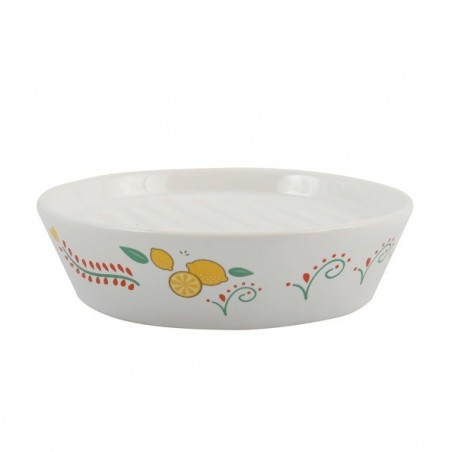 Porte Savon Céramique TEQUILA Blanc & Jaune MSV MSV